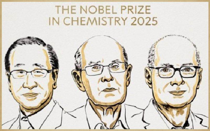 عمریاغی سمیت3 سائنسدانوں کو سال 2025 کا نوبل کیمسٹری انعام 
